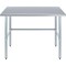 Amgood 24 in. x 48 in. Open Base Stainless Steel Metal Table WT-2448-RCB-Z - alternate 3